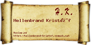Hellenbrand Kristóf névjegykártya