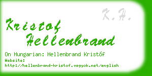 kristof hellenbrand business card